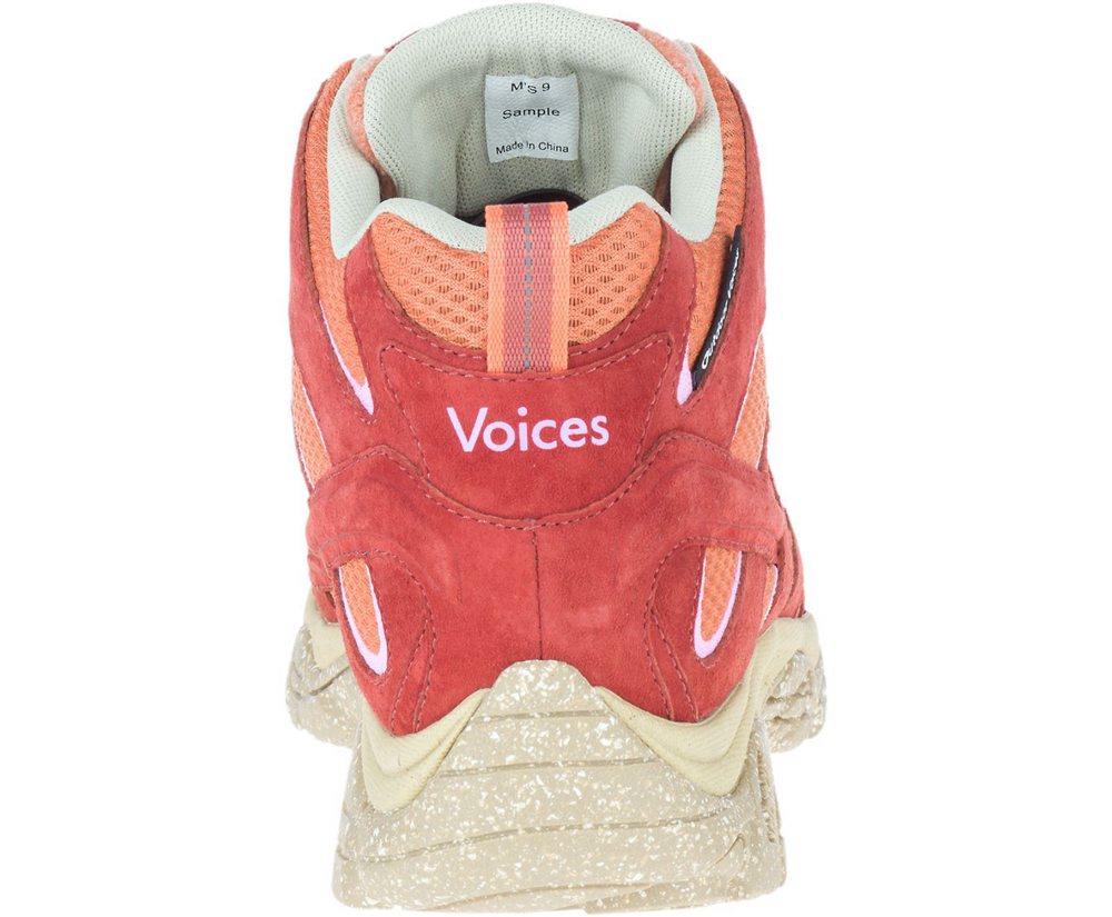 Botas Homem - Merrell Moab 2 Mid Eco Waterproof X Outdoor Voices - Laranja - QJX613894